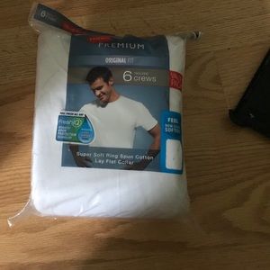 Hanes premium original fit 6 tagless crew T-shirts